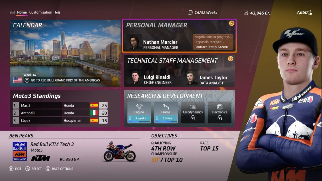 Moto GP20 Career
